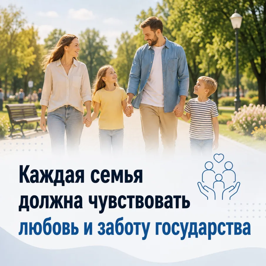 Каждая семья должна чувствовать любовь и заботу государства