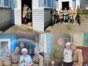 Музыка у крыльца: работники ДК подарили праздник труженикам тыла и детям войны